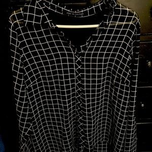 Black blouse! Very sophisticated sexy! I get compliments every time I wear it!